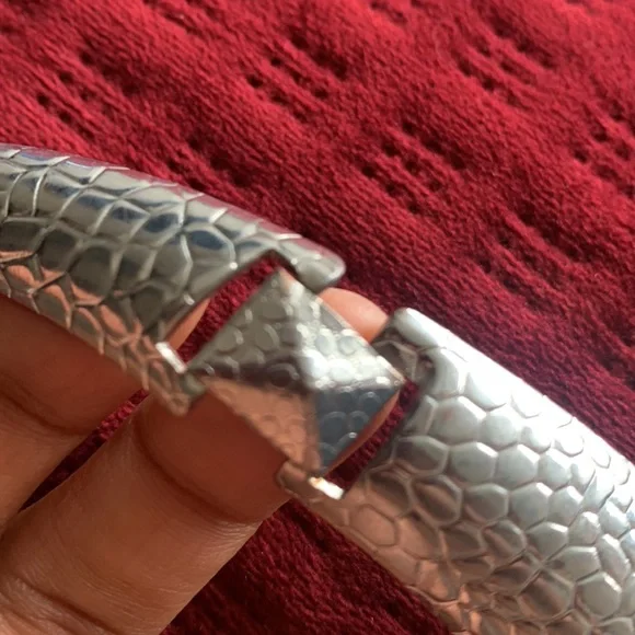 Silver Polished Collar Neckpiece - Picture 10 of 10